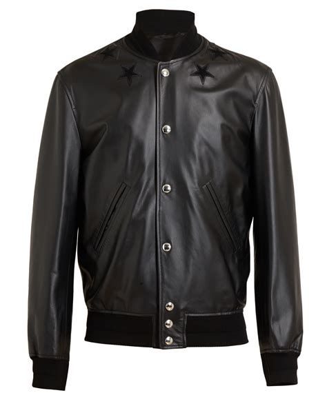 givenchy mens leather bomber jacket|Givenchy leather bomber jacket.